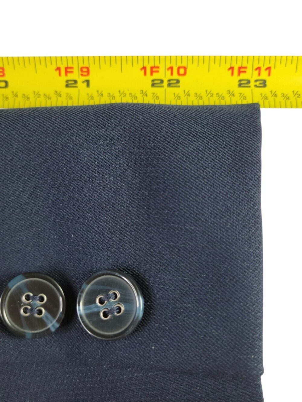 Kasper Blazer Size 10P Petite Navy Blue Button Flap Pockets 3 Button Lined - Picture 9 of 10